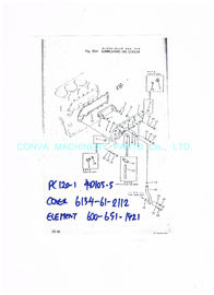 Китай Крышка маслянного охладителя КОМАТСУ 4Д105, внешние аксессуары маслянного охладителя 6134-61-2112 поставщик